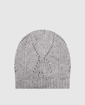 Peserico Gray alpaca wool hat S36208F039252A