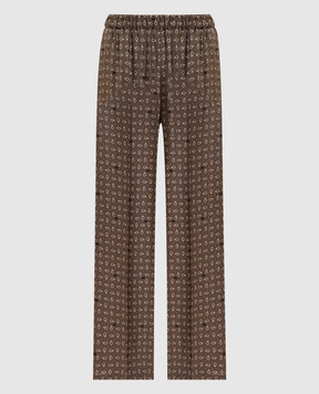 Max Mara MXMVISCHIO brown silk pants MXMVISCHIO