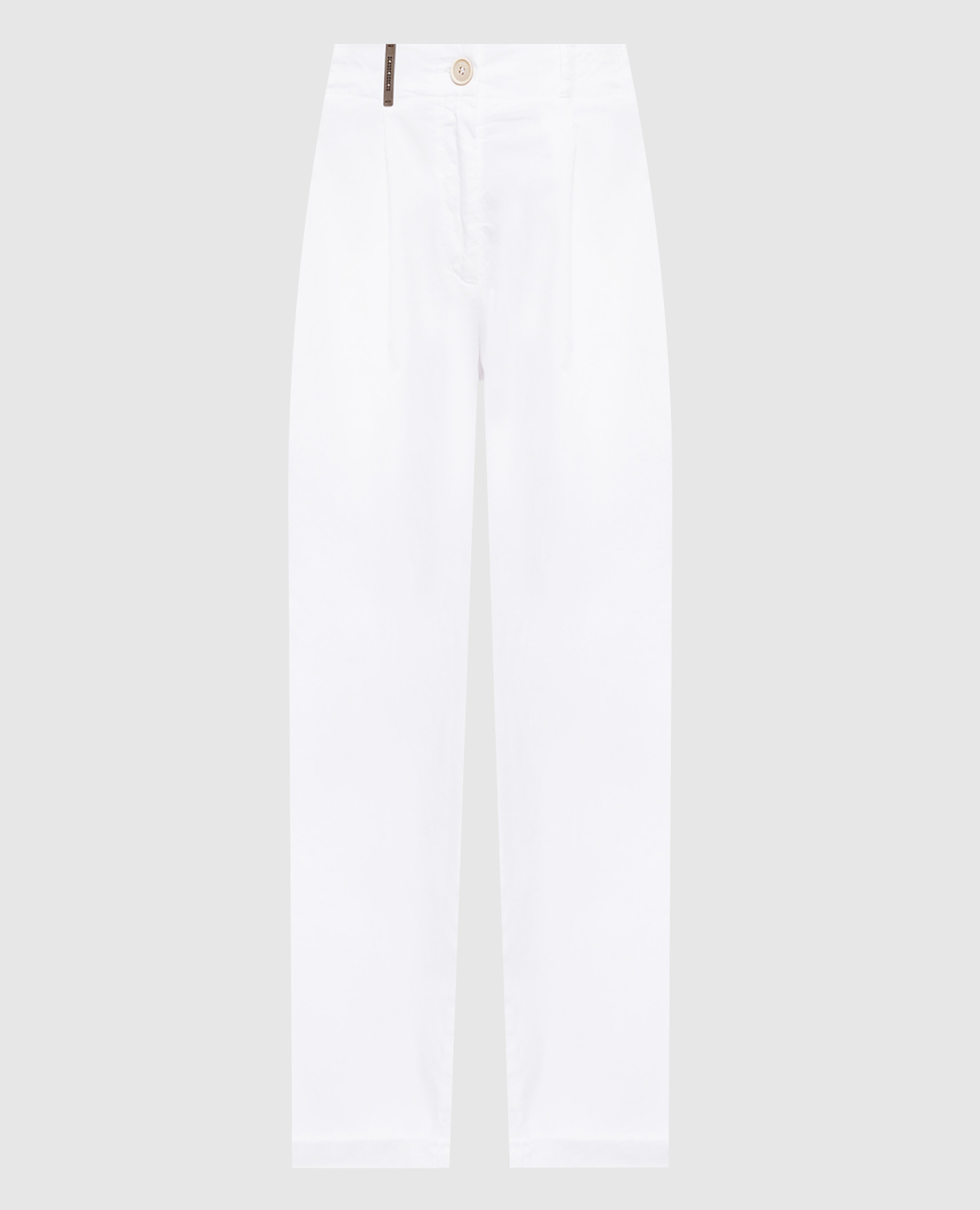 White pants with a patch