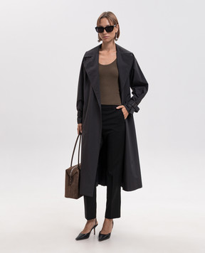 Max Mara EDITTA brown ribbed tank top MXMEDITTA