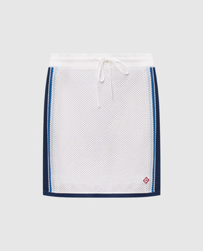 Casablanca White openwork skirt with wool WSS26KW126401