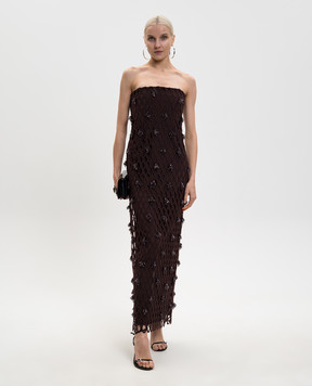 Simkhai Iridessa brown sequin dress 1261218LG