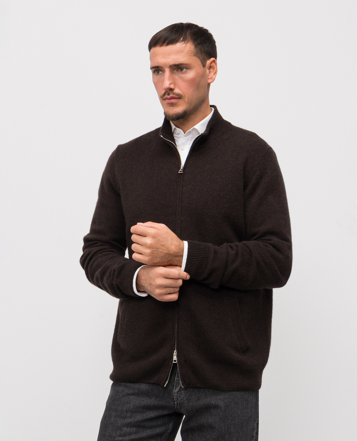 Brown cashmere cardigan Cashmere&Whiskey 3