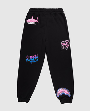 Sprayground Children's black Graffiti joggers SPY1450EBLK