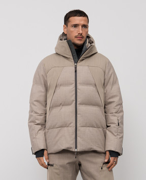 Sease Beige Nordend wool ski down jacket OJ053TN637