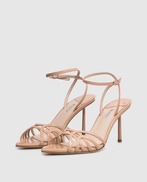 Le Silla Beige patent leather sandals BELLA 6642A080L3PPGSL