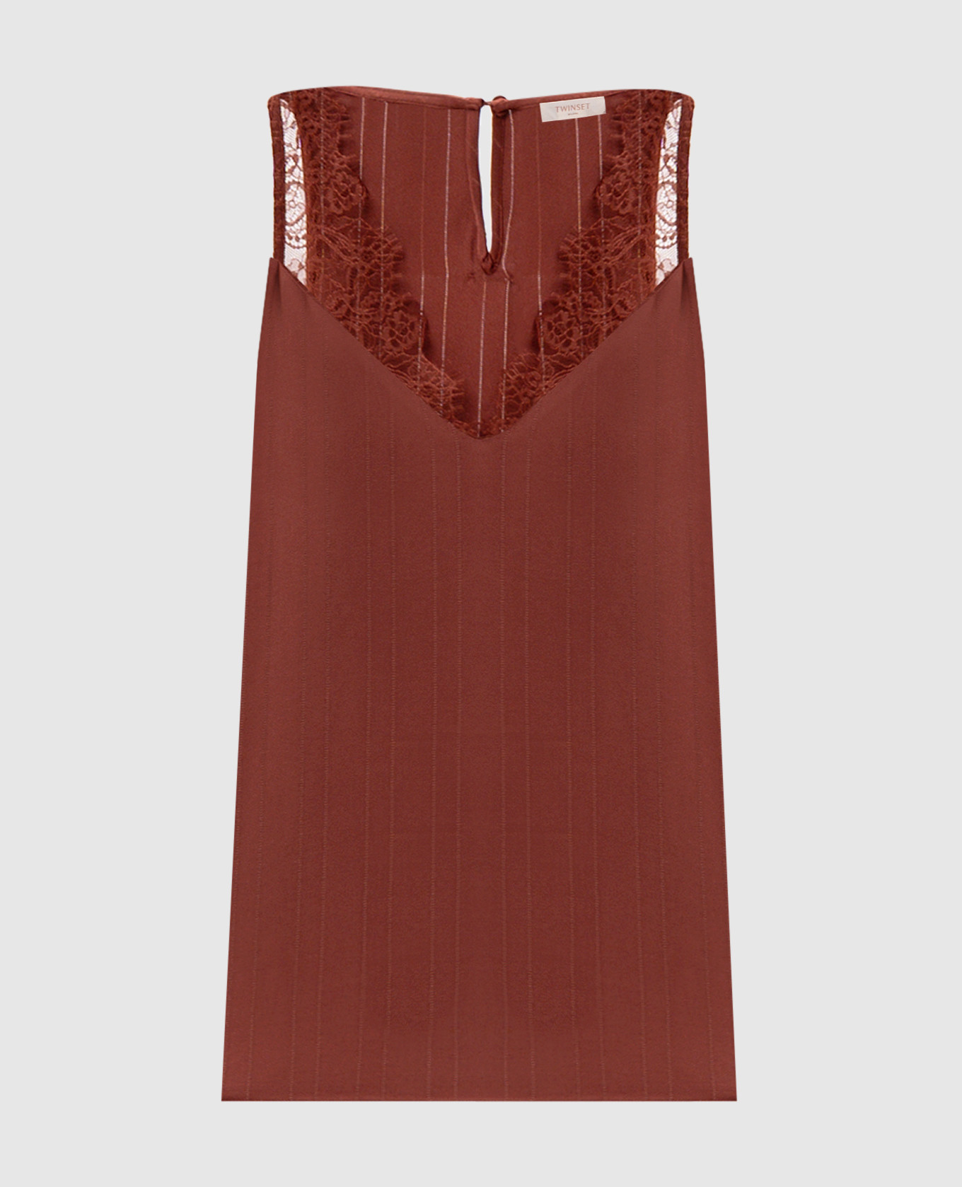 Brown top with lace
