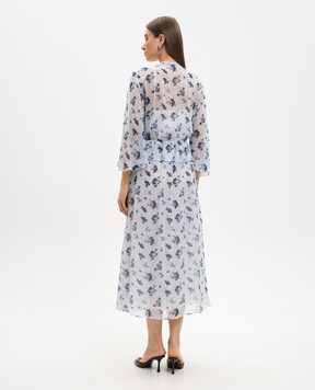 Ballantyne Blue printed silk dress BLD252SSI20