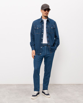 ISAIA Blue denim shirt CMW217DJ137