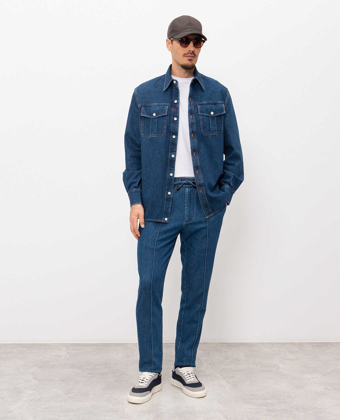 

Blue denim shirt ISAIA