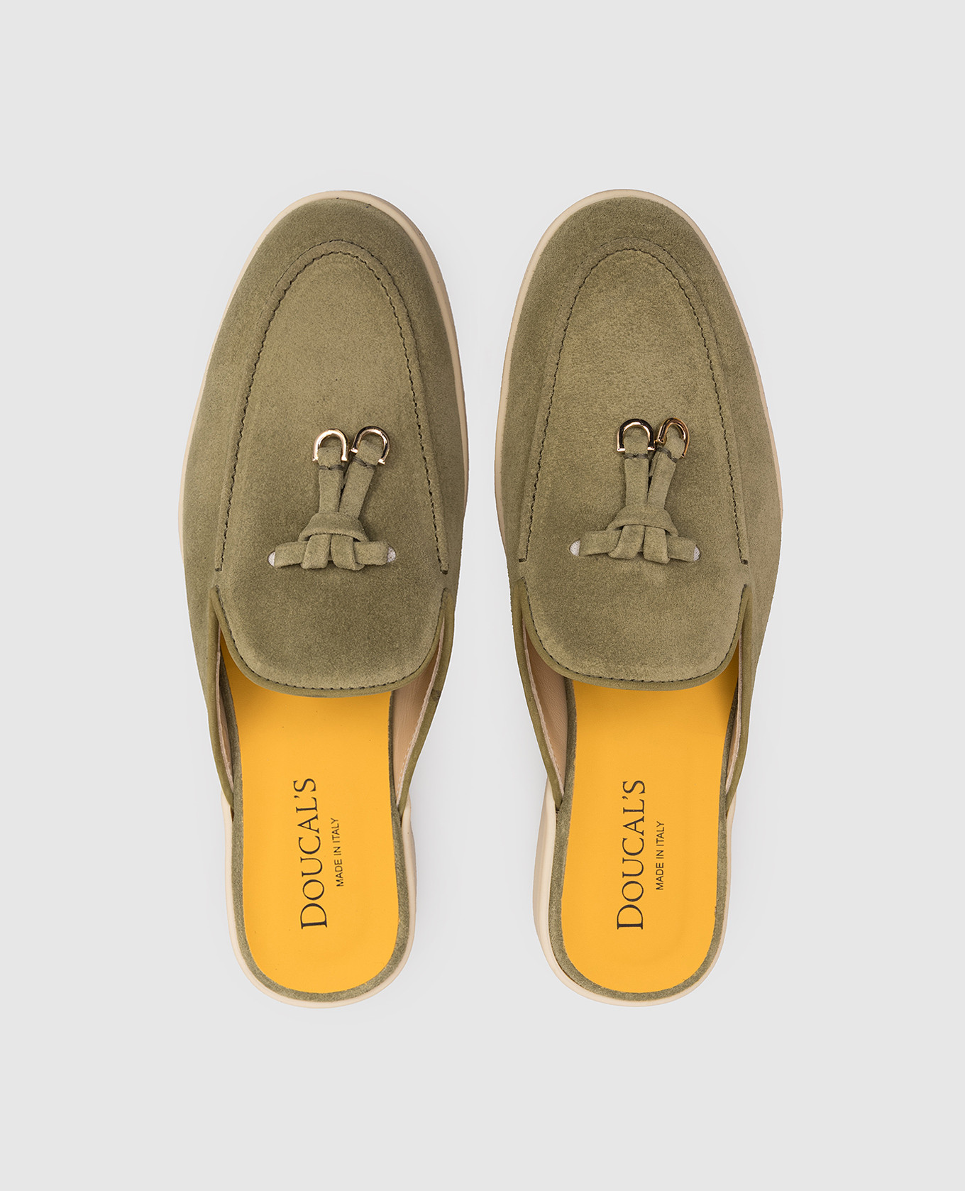 Green suede mules Doucal's 4