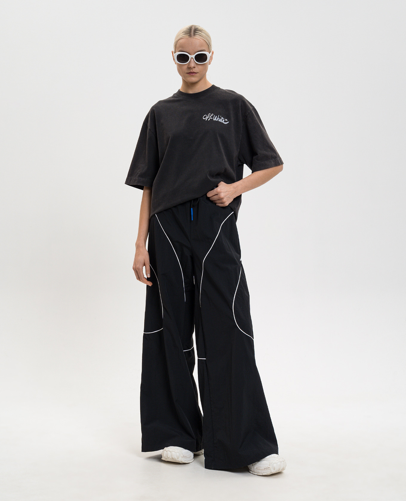 

Grey T-shirt with Marker logo print Off-White