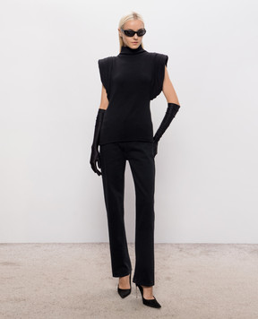 Thierry Mugler Black top with accent shoulders 26F1TO08741038