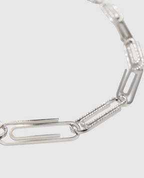 Off-White Silver Paperclip Necklace OWOB148S26MET001