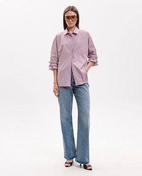 Max Mara NEBBIE striped shirt with ruffles SMMNEBBIE