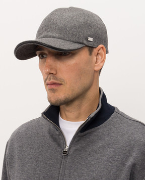 Castangia dal 1850 Gray cashmere cap BH02