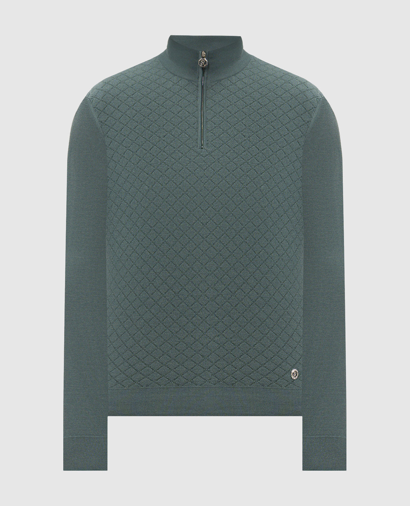 Green cashmere and silk jumper