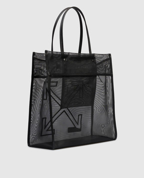Off-White Black Market Tote Bag with Embroidered Emblem OWNA23FS26FAB001
