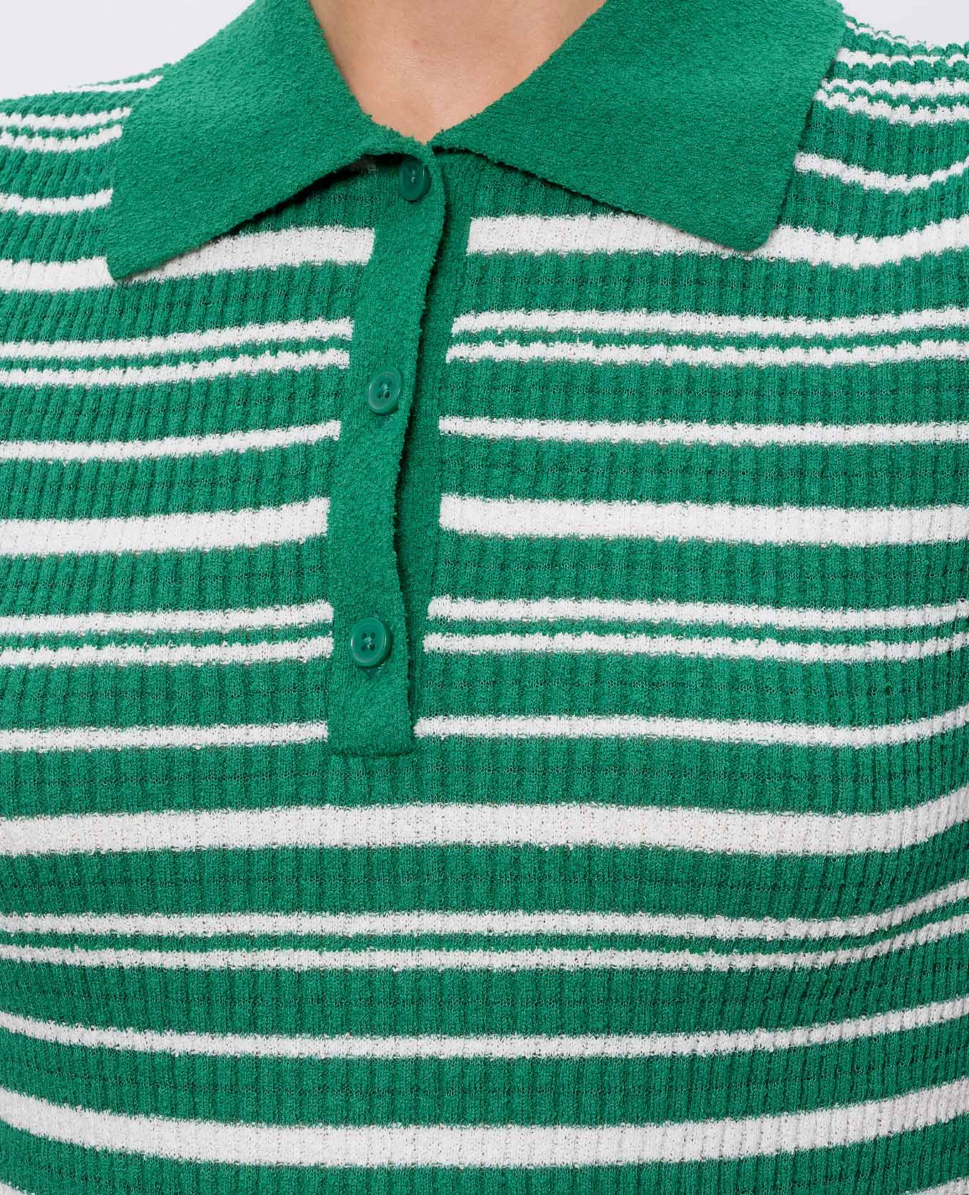 

Averie green striped polo shirt Simkhai