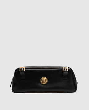Versace Emblème black leather tote bag 10243181A17449