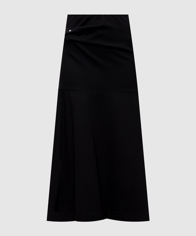 Black midi skirt