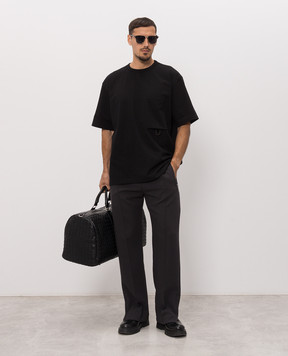 Bottega Veneta Black straight-cut T-shirt 875394V6P30