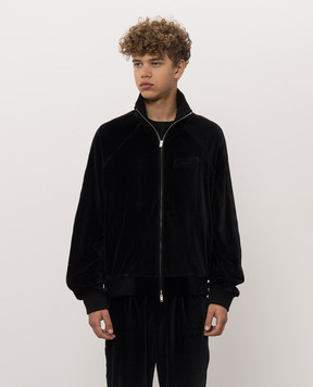 Rhude Black velvet sports jacket RHFW26JA01355