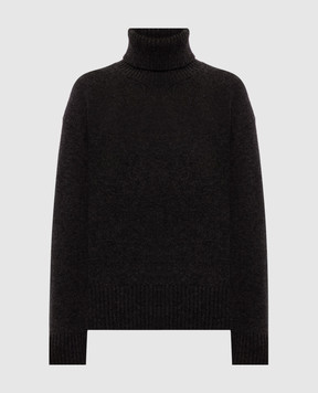 Peserico Dark brown wool, silk and cashmere sweater A99268F07K09283