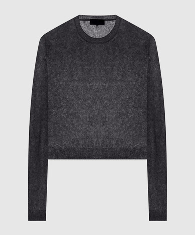 Black alpaca wool jumper