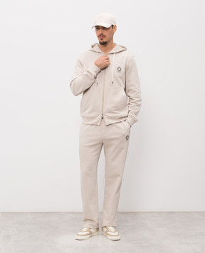 Peserico Beige sweatpants with logo R54203J0Q703825