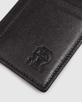 Brunello Cucinelli Black leather cardholder with logo embossing MWRLBU435