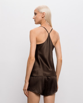 Dore & Rose Brown silk pajamas SILKCAMISET