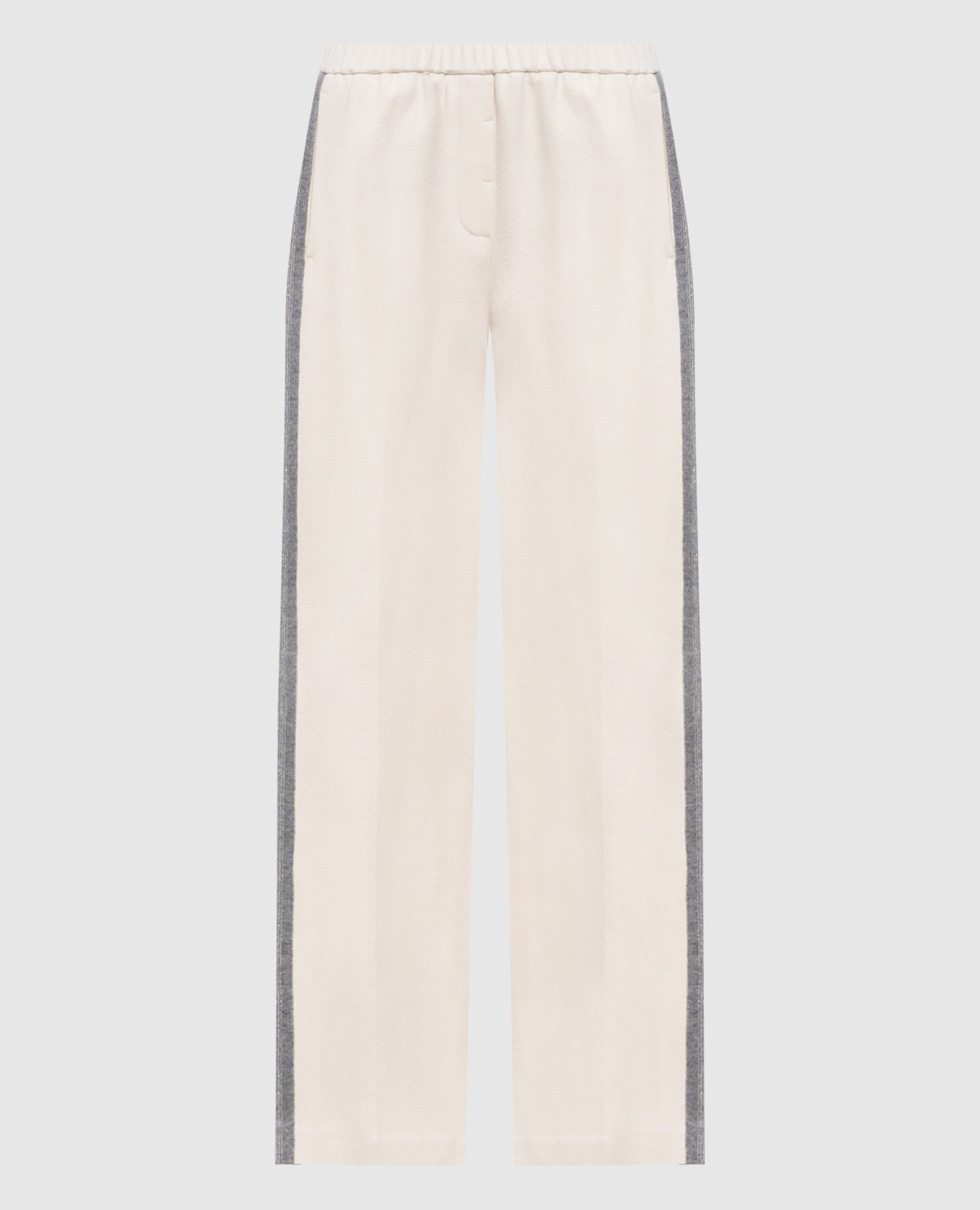 Ivory striped sweatpants
