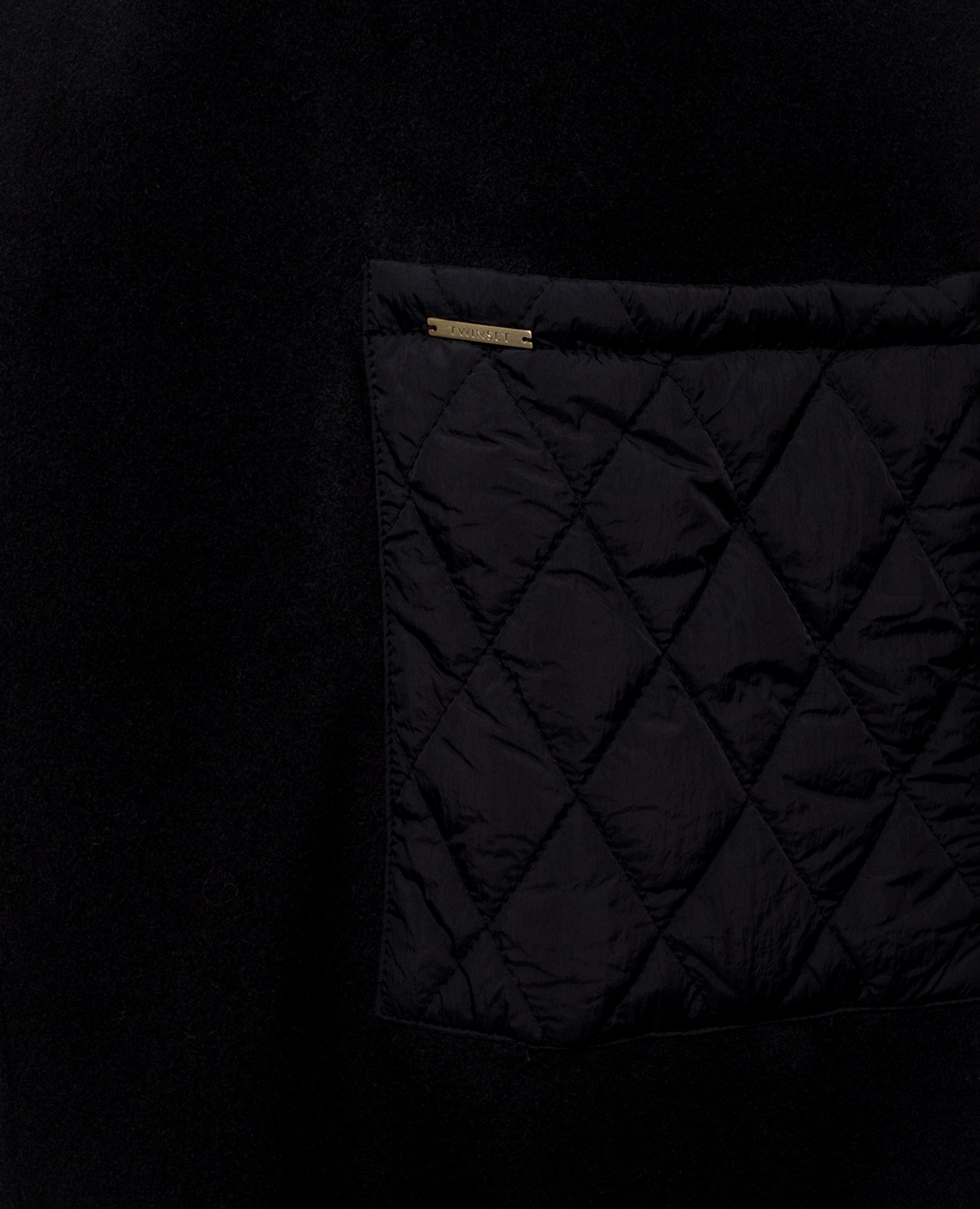 Black poncho with hood Twinset 5