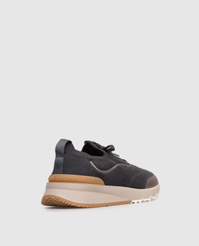 Brunello Cucinelli Grey sneakers with logo MZUAUFO340