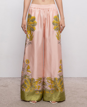 La DoubleJ Swathe pink silk palazzo pants TRO0026SIL001SWA03