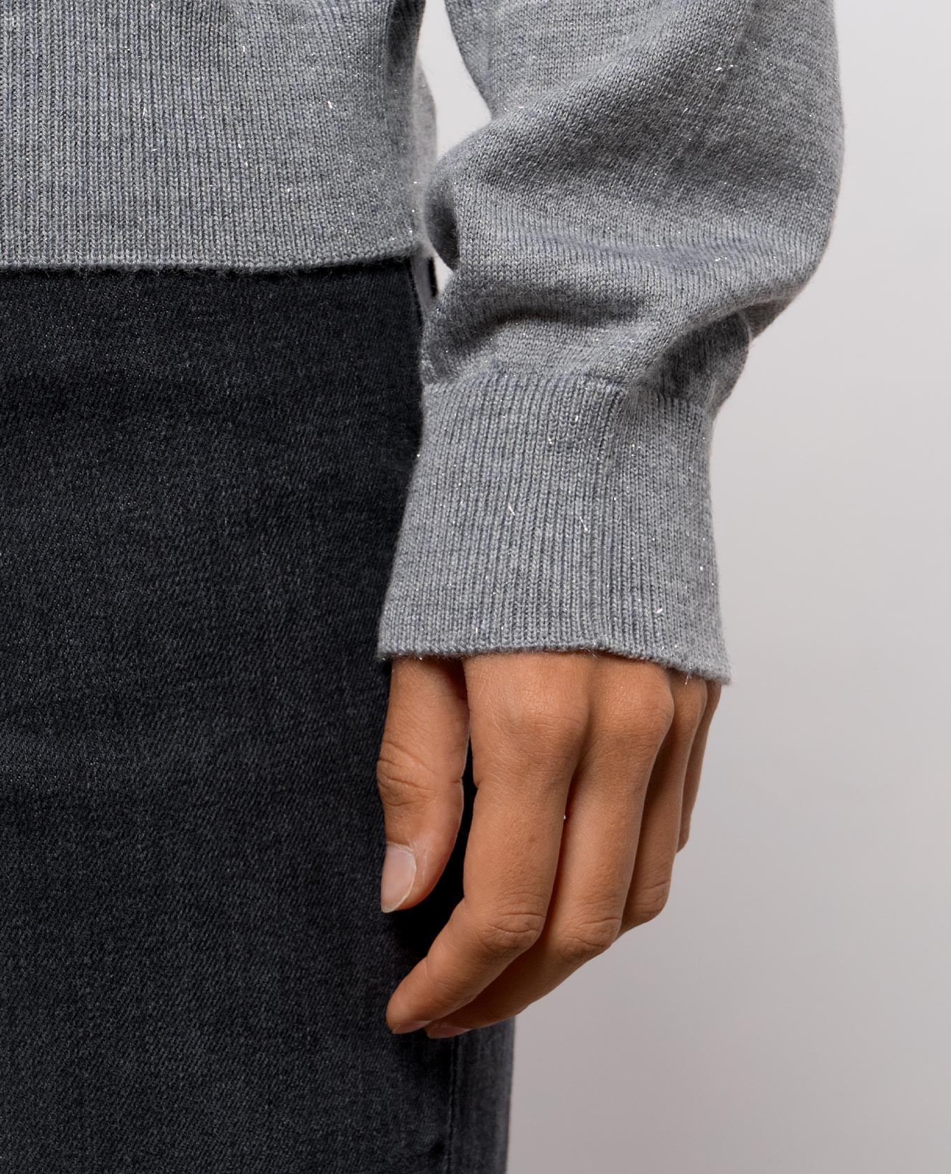 Gray wool sweater with lurex Peserico 4