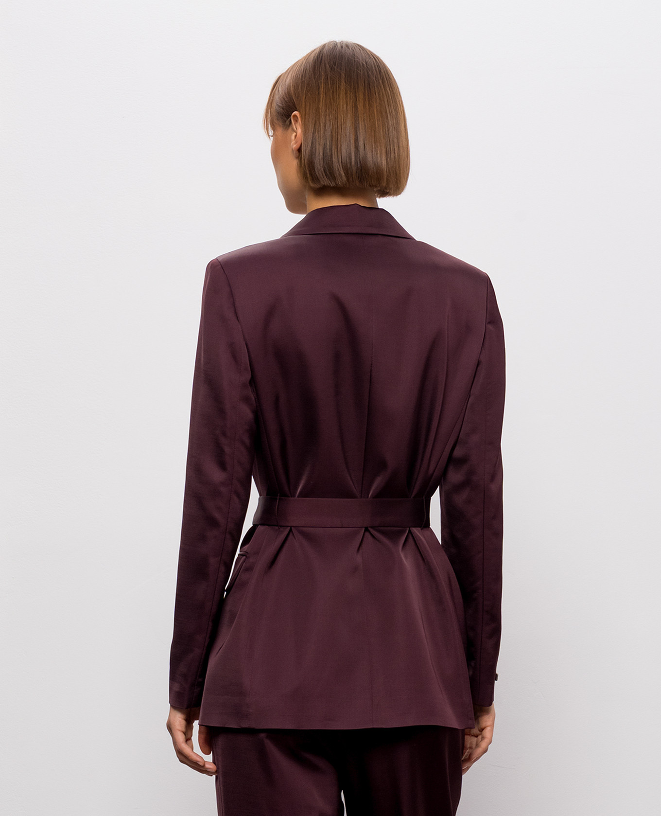 Purple jacket with belt Peserico 4