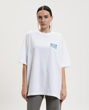 Vetements White T-shirt with print ME76TR227Ww