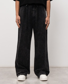 Juun.j Grey jeans with logo patch JC6221PD34