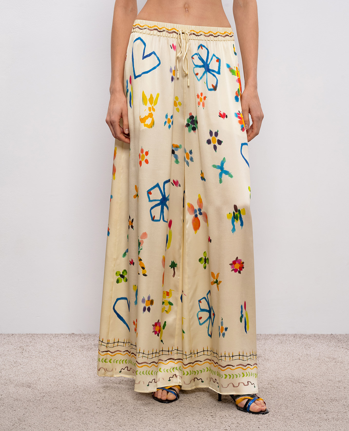 

Yellow Sidi silk palazzos Alemais