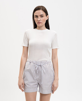 Loulou de Saison AVALYN white ribbed T-shirt AVALYNLDS