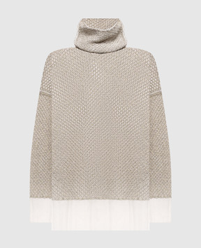 Twinset Ivory sweater with lurex 262TF3010