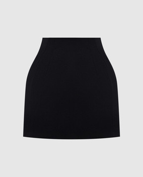 Thierry Mugler Black wool mini skirt COM1JU05811020