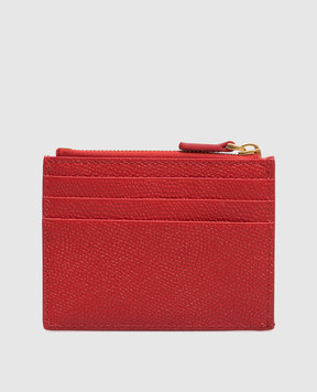 Valentino Red leather cardholder VLogo Signature 8W2P0AK9SNP