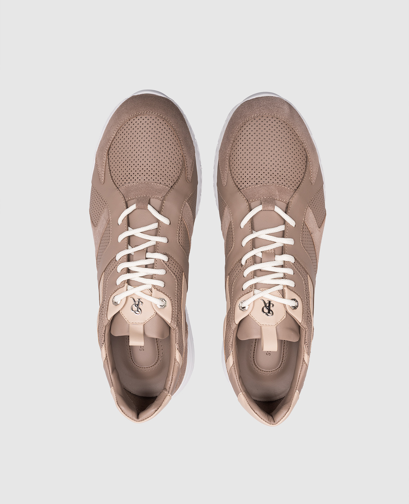 Brown leather sneakers with logo Stefano Ricci 4