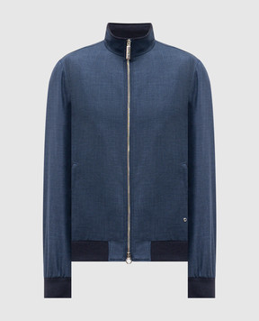 Stefano Ricci Blue wool, silk and linen jacket MDJ6100372BI72HC