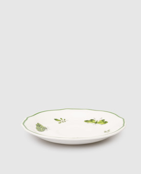 Geminiano Cozzi 1765 White porcelain saucer for coffee cup Rosa Rosae SKBBU069019