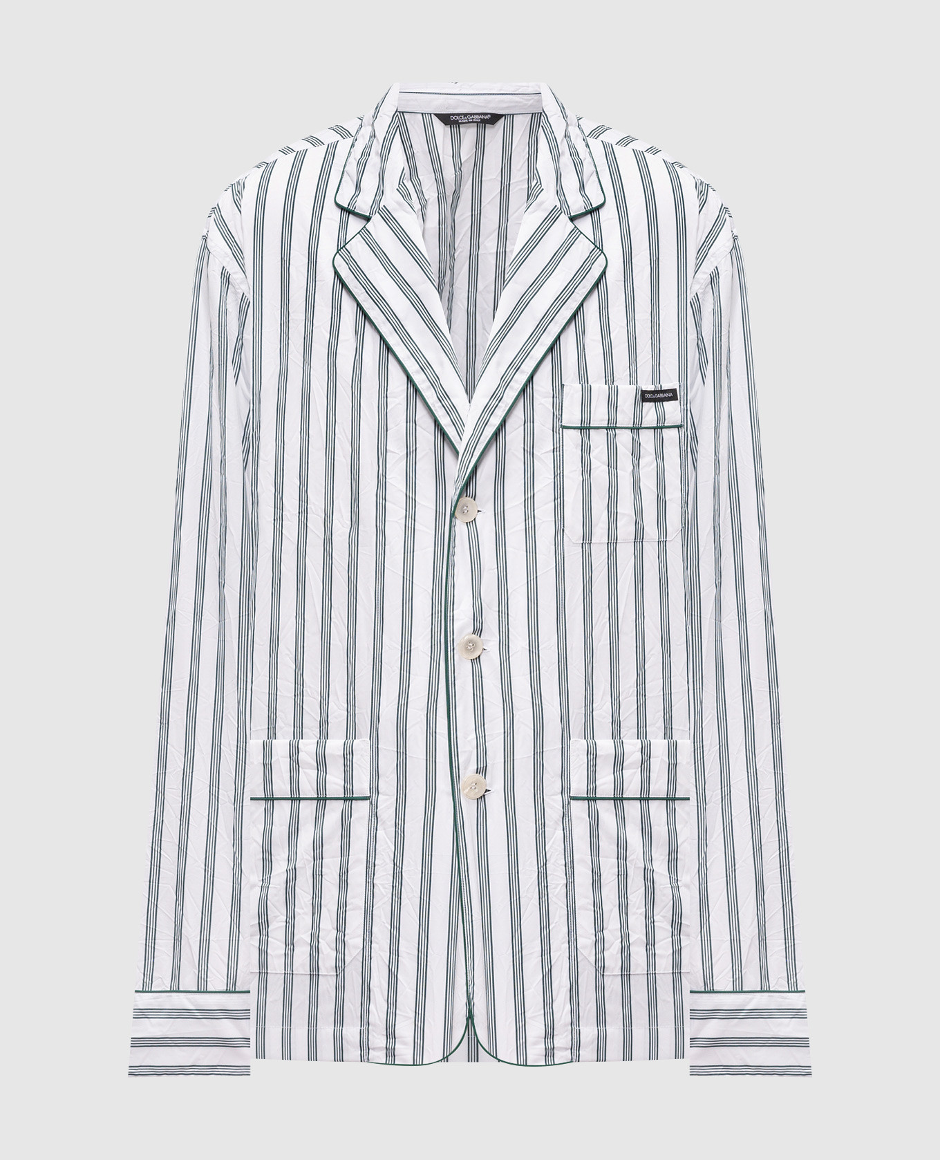 

White striped shirt in pajama style Dolce&Gabbana