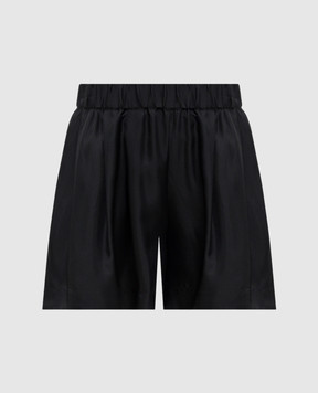 Asceno Zurich black silk shorts B027F03C01
